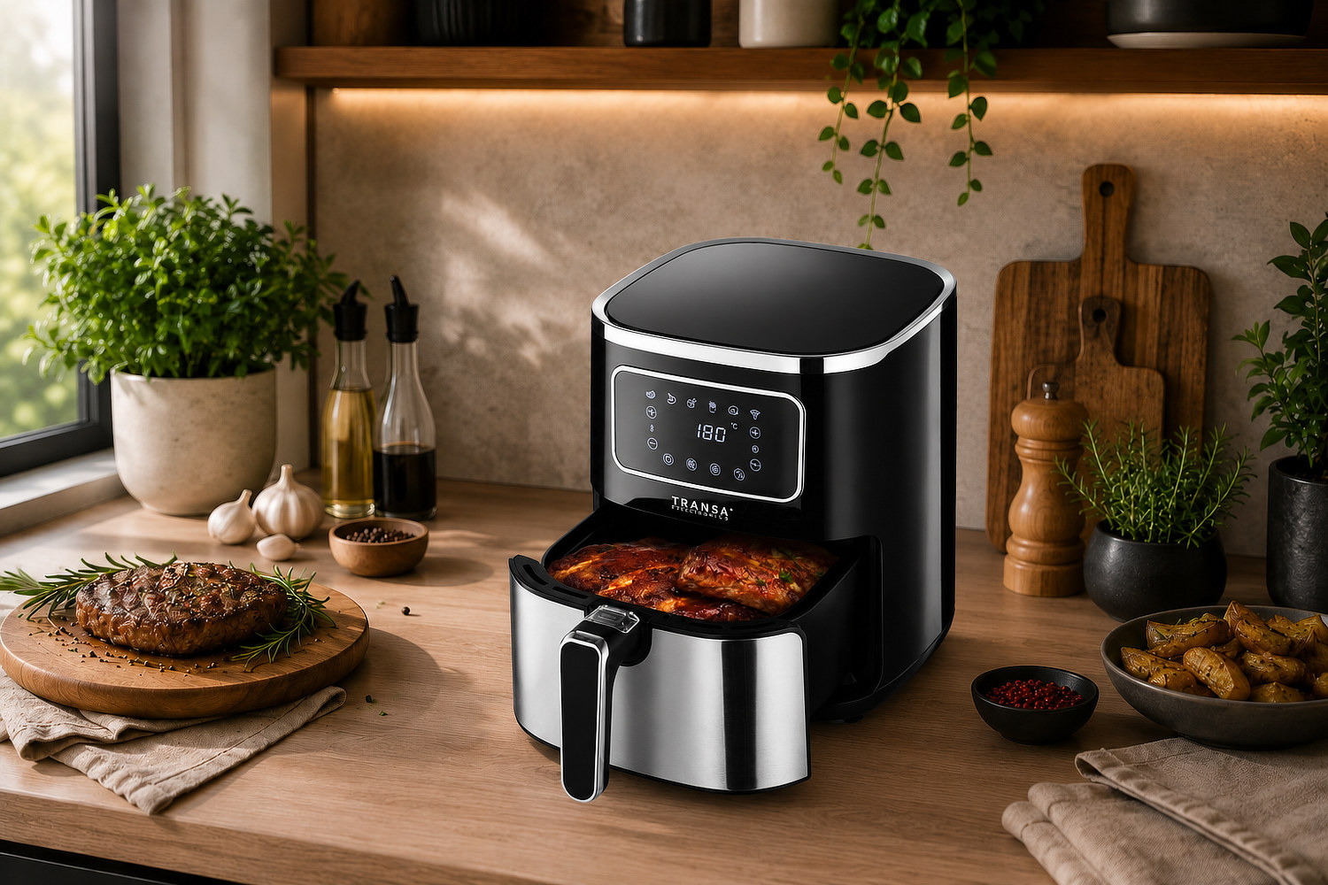 Technologia Rapid Air we frytkownicy beztłuszczowej SimpleFry Medium TE-47